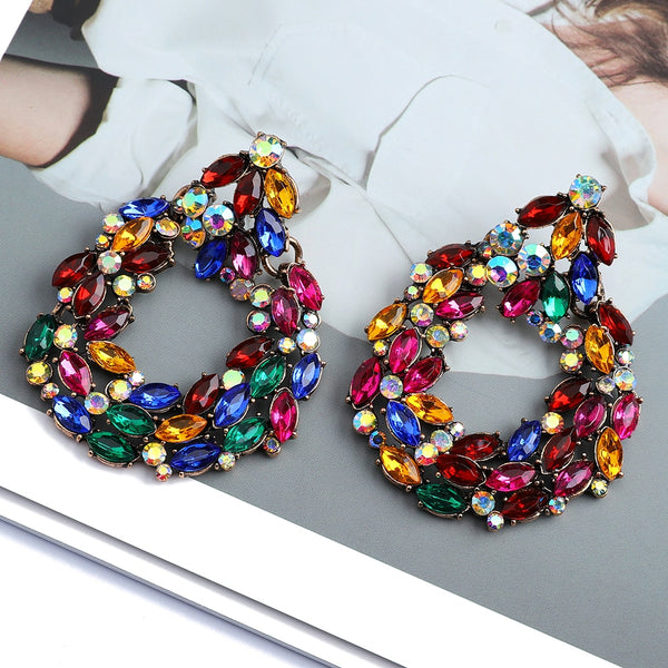 Pendientes colgantes antiguos de moda para mujer