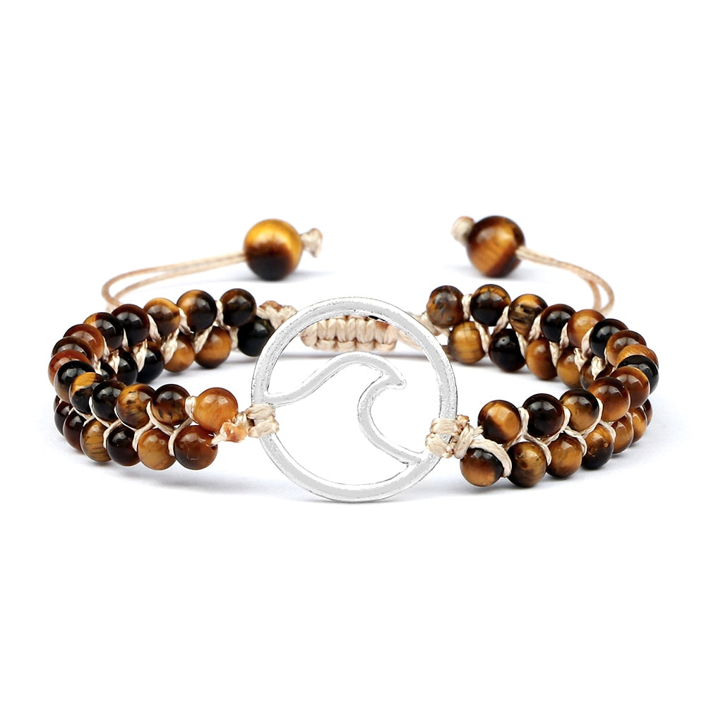 4mm Natural Tiger Eye Stone Beads Bracelets