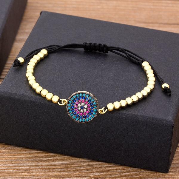 Pulsera de cuentas hechas a mano con ojo turco de moda