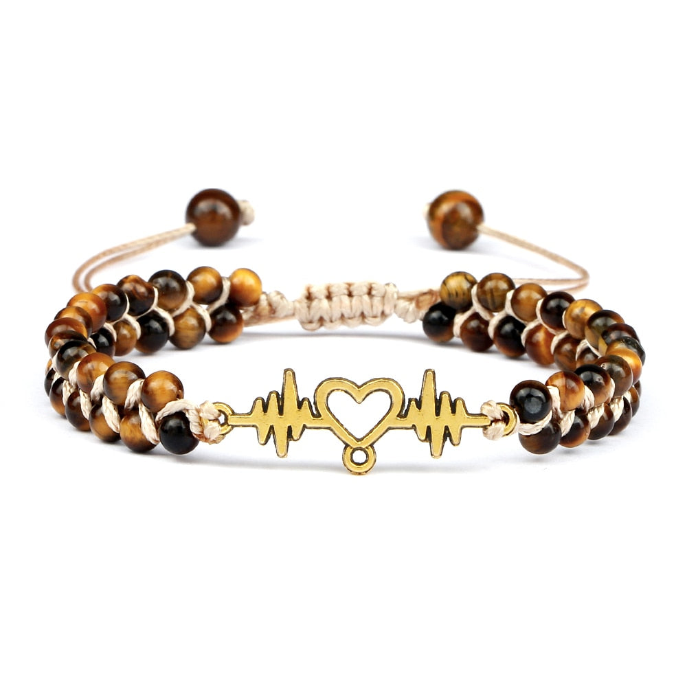 4mm Natural Tiger Eye Stone Beads Bracelets