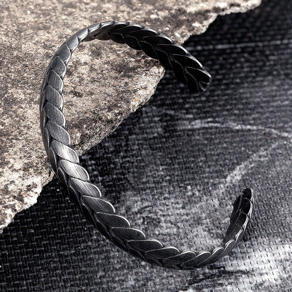 Pulsera vintage negra para hombre