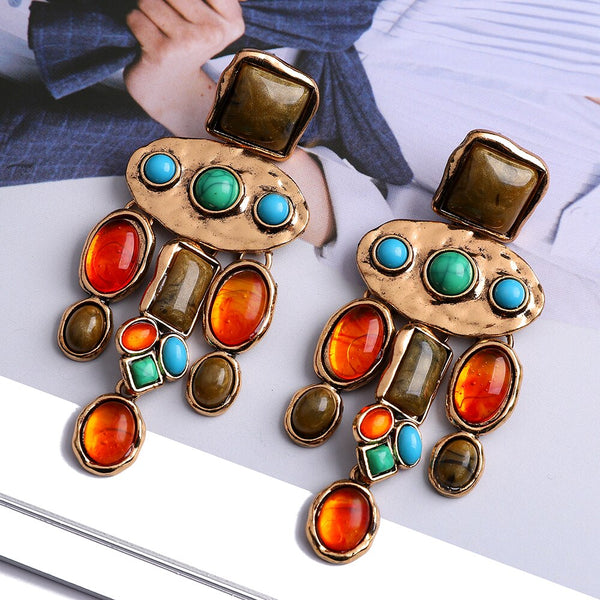 Pendientes colgantes de joyería vintage de moda para mujer