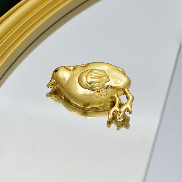 New Arrival Gold Metal Bird Brooch Pins Fashion Cute Animal Unisex Women And Men