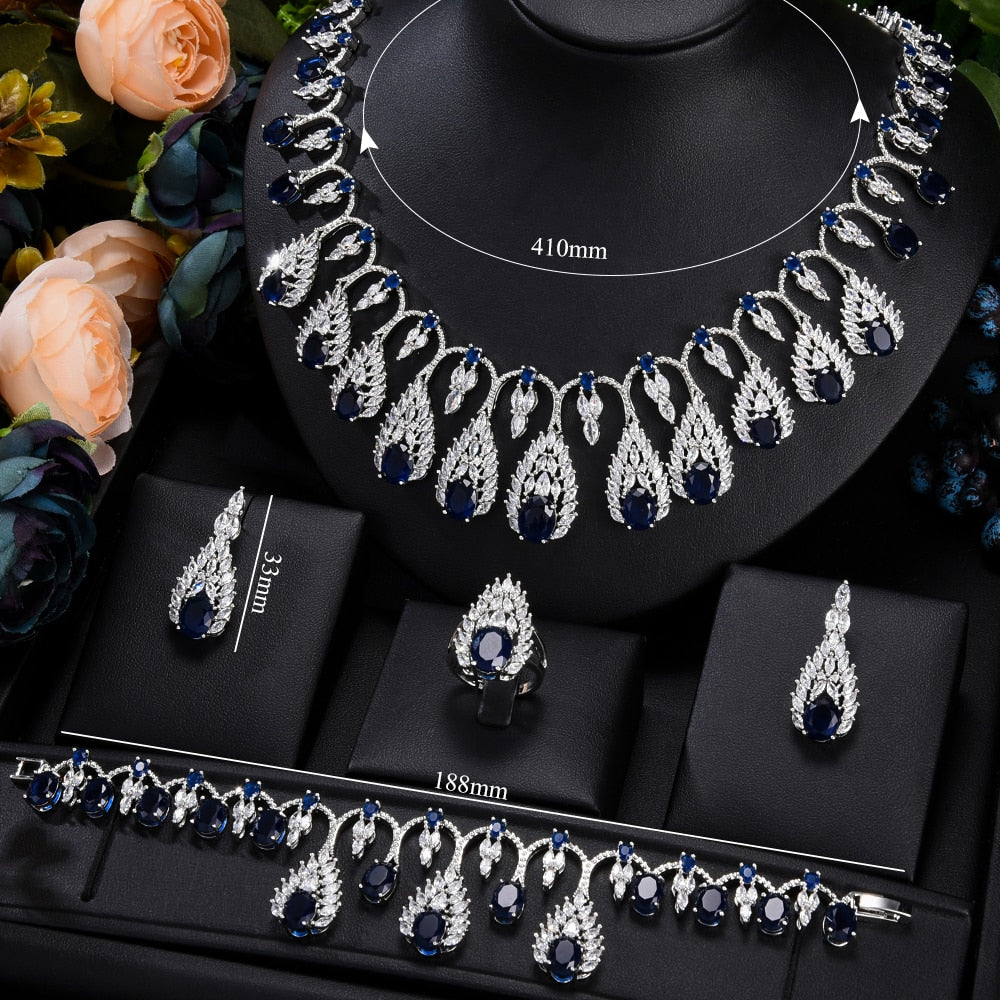 Bridal Zirconia Necklace earring Sets For Women
