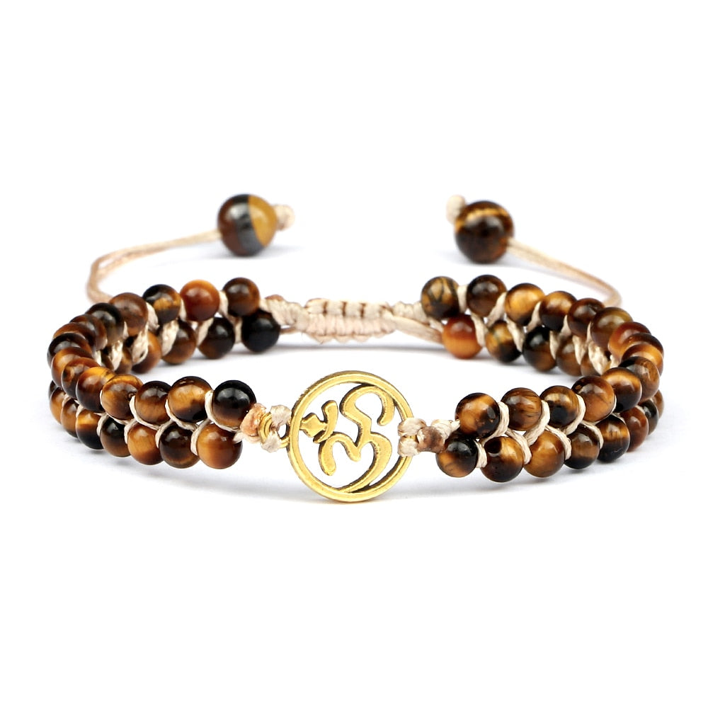 4mm Natural Tiger Eye Stone Beads Bracelets