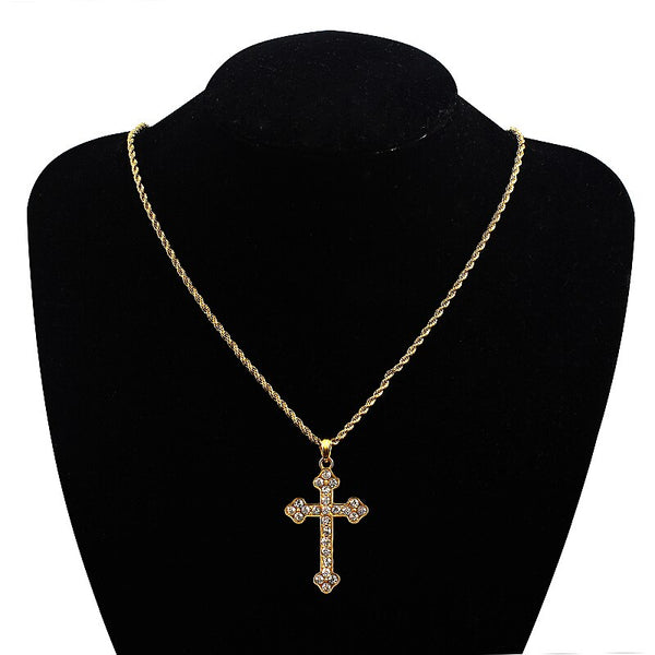 Cadena trenzada dorada de acero inoxidable 316L de 4 mm para mujer y hombre.