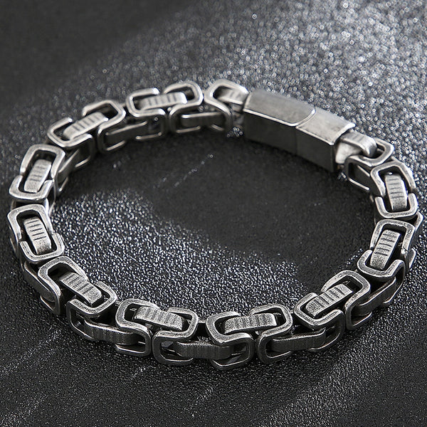 Pulsera vintage negra antigua para hombre