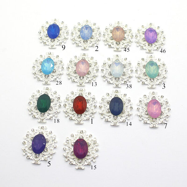 10 botones de metal mixtos de 23 x 25 mm, botones de aleación, cinta DIY, hermosa decoración para bodas.