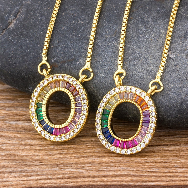 Gargantilla colorida de moda con cadena larga