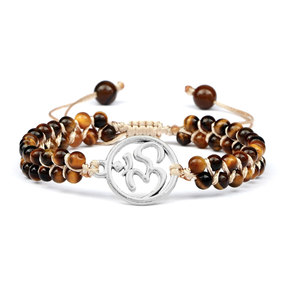 4mm Natural Tiger Eye Stone Beads Bracelets