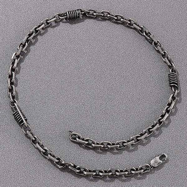 Gargantilla vintage de cadena de 7 mm y 55 cm para hombre