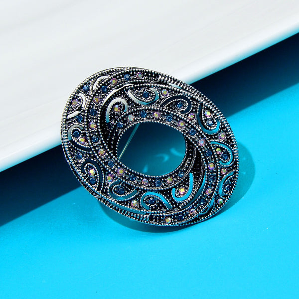 Rhinestone Vintage Oval Shaped Brooches For Women