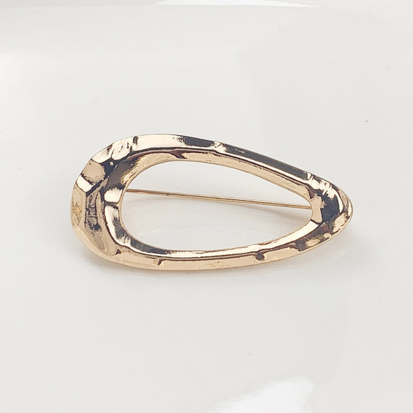 Personality Geometric Brooches Gold Metal Alloy Buckle