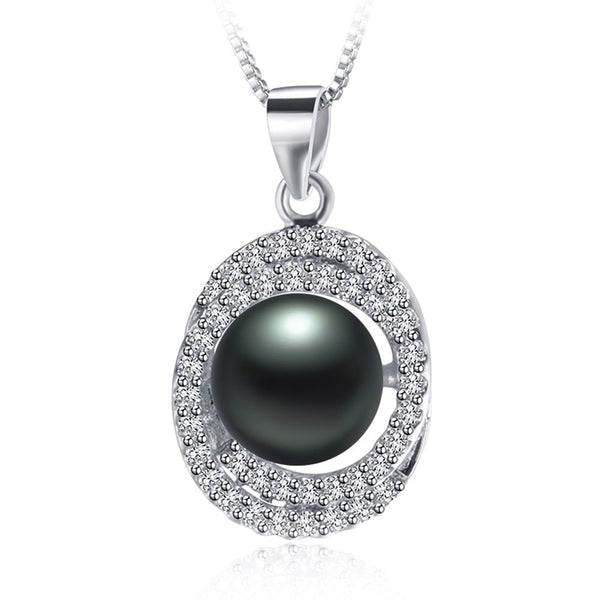 Colgante de circonita brillante de plata de ley 925 para mujer
