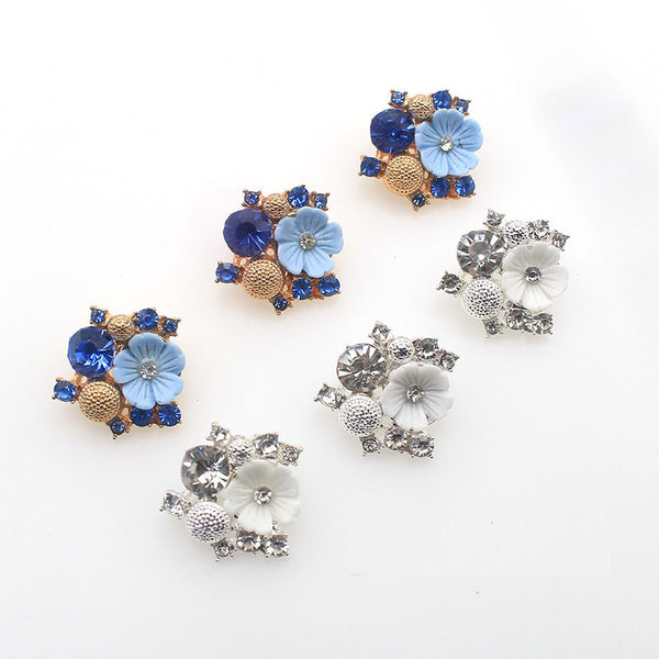 Lote de 10 botones de costura de aleación de diamantes de imitación de 24 MM para decoración DIY, accesorios de ropa hechos a mano.