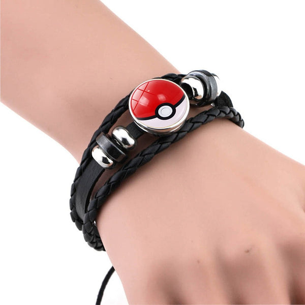 Anime Pokemon Ball Woven Bracelet Cosplay