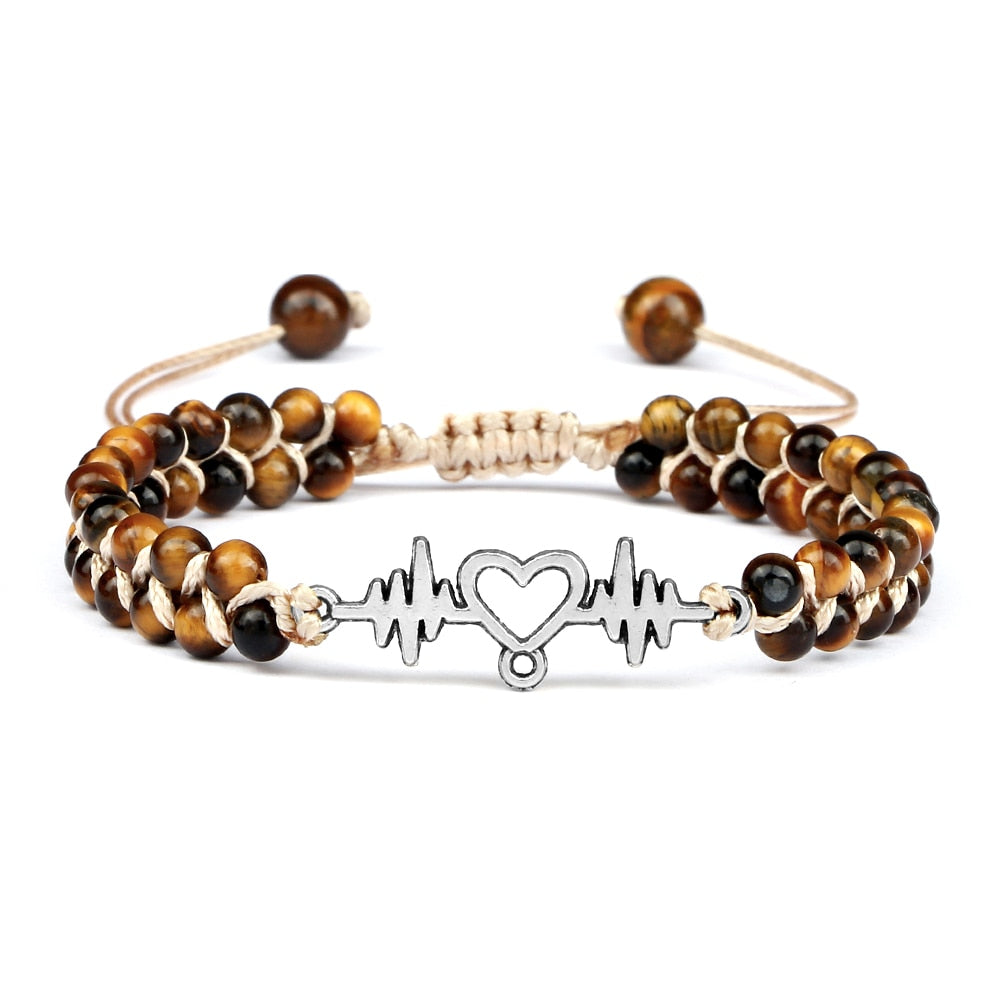 4mm Natural Tiger Eye Stone Beads Bracelets