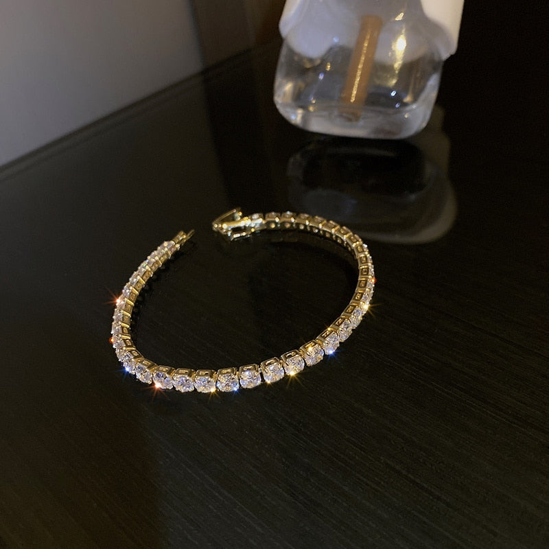 Geometric Zircon Crystal Bracelet For Women Rhinestonel Bracelets