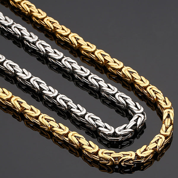 Collares de hip hop para hombre, cadena trenzada de 60 cm de largo.