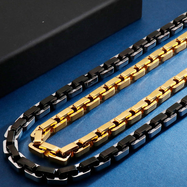 Collar de cadena larga de 8 mm, 20" y 25" para hombre