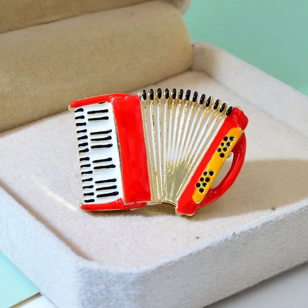 Enamel Accordion Brooches For Women