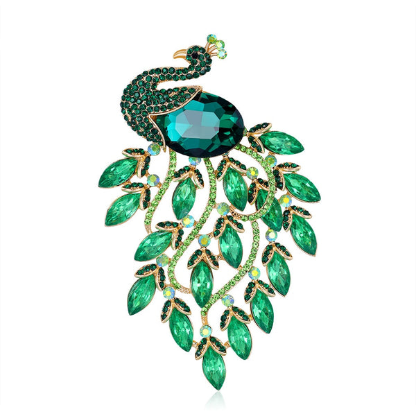 Rhinestone Large Peacock Brooches For Women