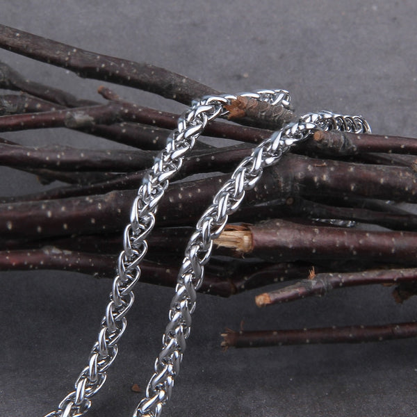 Collar de cadena de acero inoxidable para hombre con colgante de Vikings Jewelry Never Fade, sin decoloración, apto para la mayoría de los colgantes.