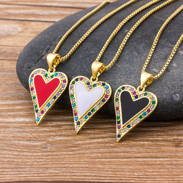 Collares clásicos con colgante de corazón para mujer