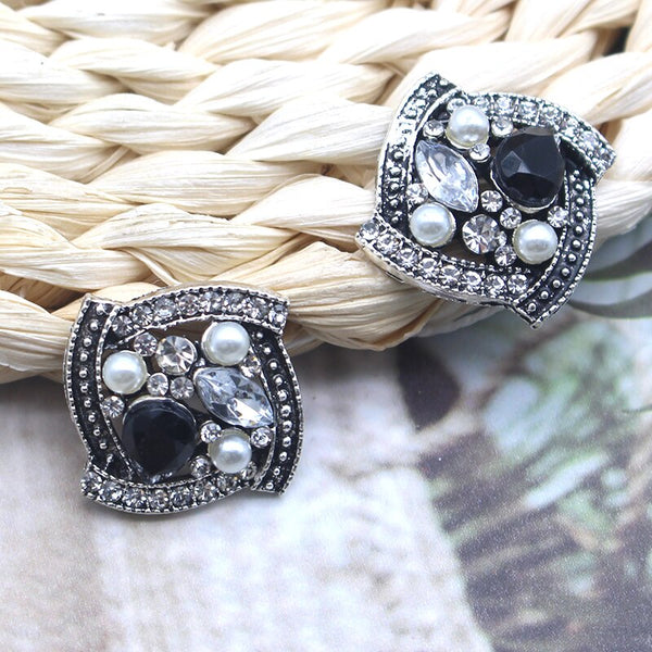 New Fashion 10Pcs/Lot 20MM Alloy Retro Rhinestone Button