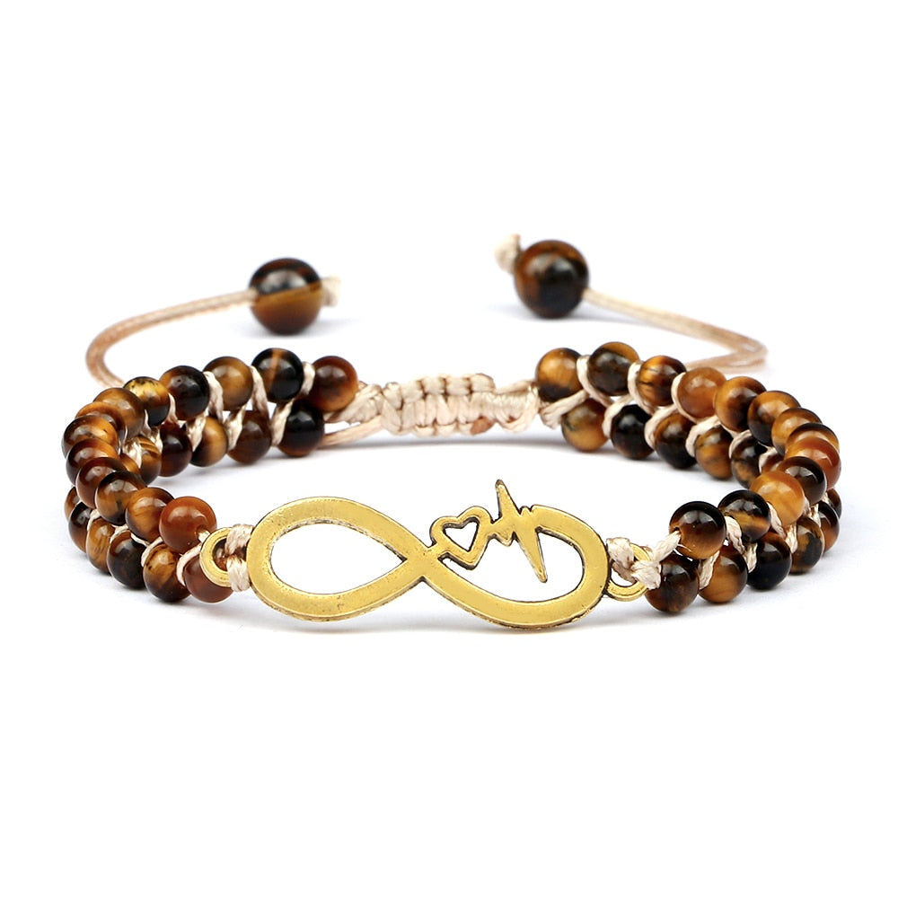 4mm Natural Tiger Eye Stone Beads Bracelets
