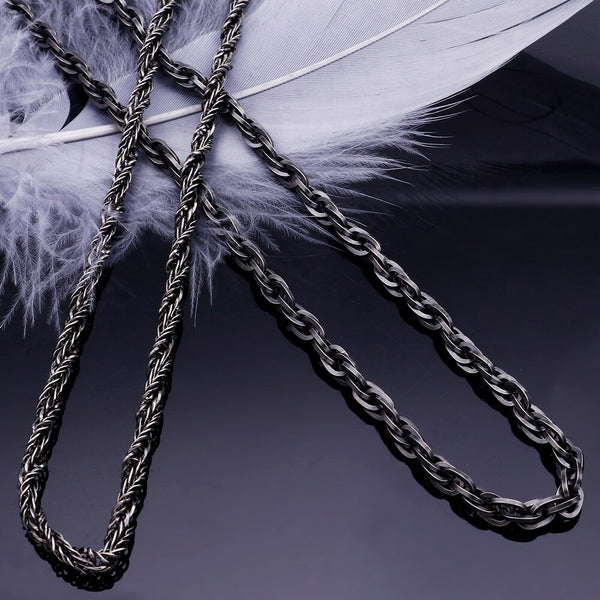 Collar de cadena de 66 cm de largo para hombre, de acero inoxidable, diseño sencillo, de 3,5/4 mm de grosor, ideal como regalo para mejores amigos.