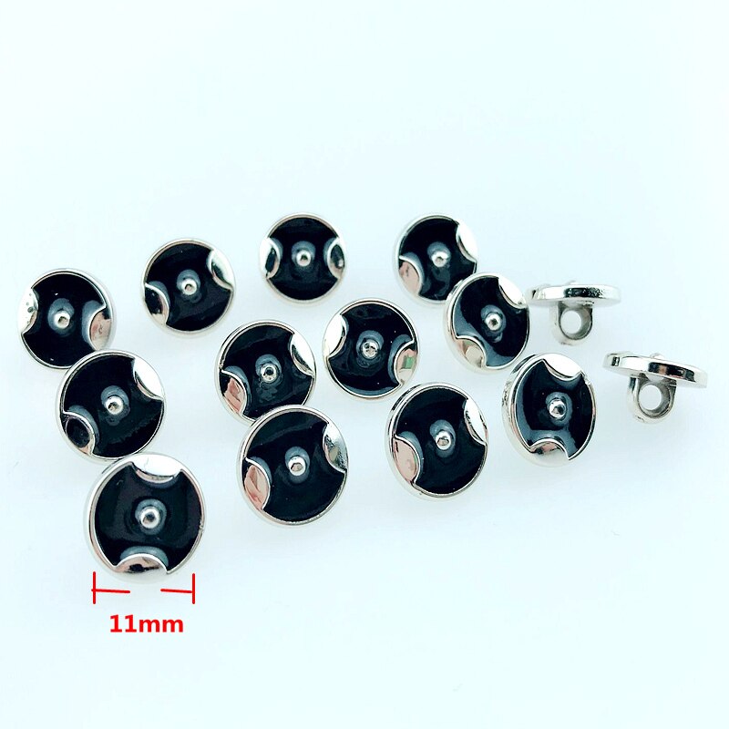 50pcs 11mm New Dripping Oil Shank Plating Buttons  DIY Apparel Sewing Accessories Shirt Buttons