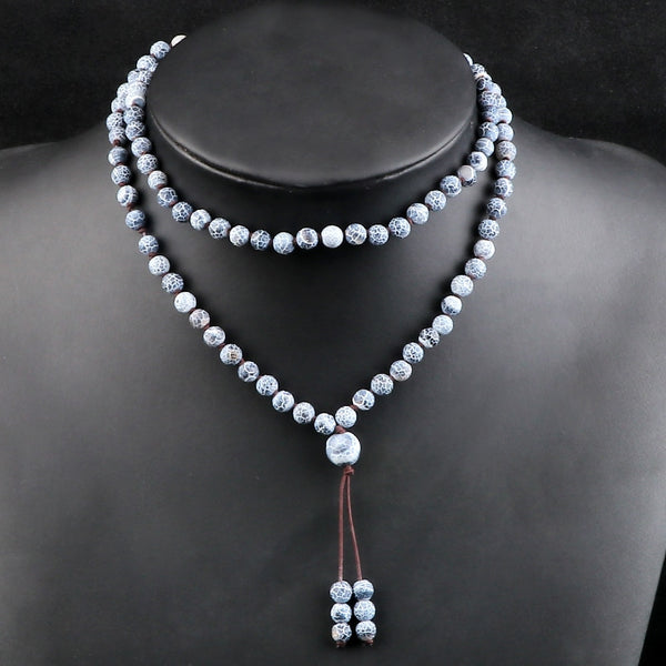 Natural Weathered Stone Beaded  Elastic Rope Bracelets  Necklace