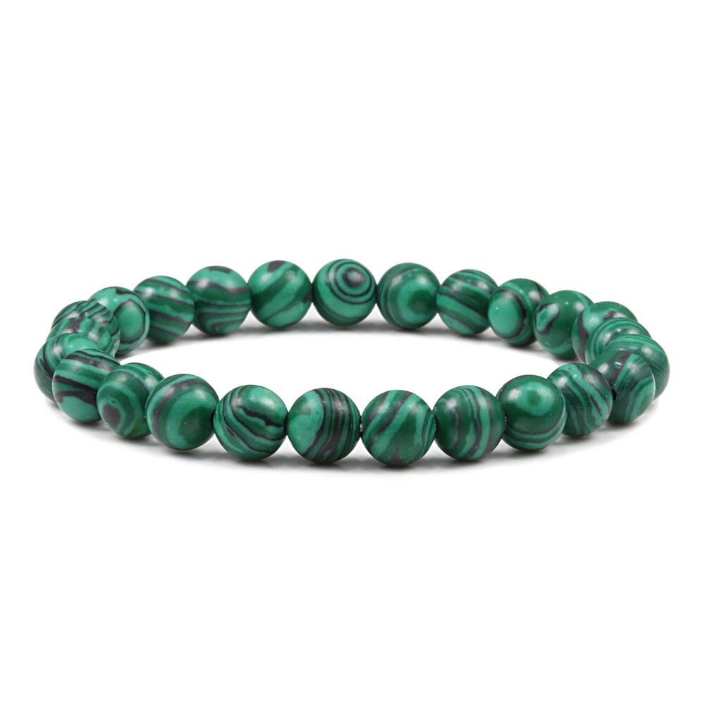 Couple Distance Natural Stone Braided Bracelets Green Malachite Bracelet For Women Men