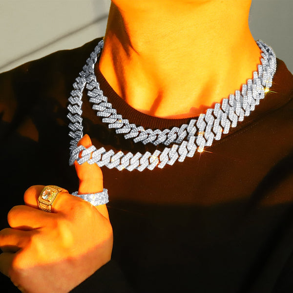 Punk Hip Hop Rock Crystal Cuban Choker Necklaces for Women