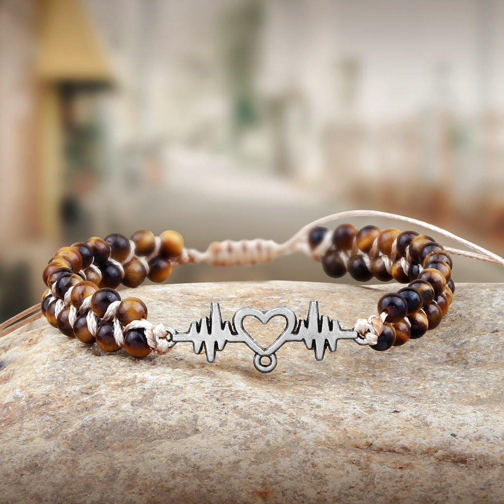 4mm Natural Tiger Eye Stone Beads Bracelets