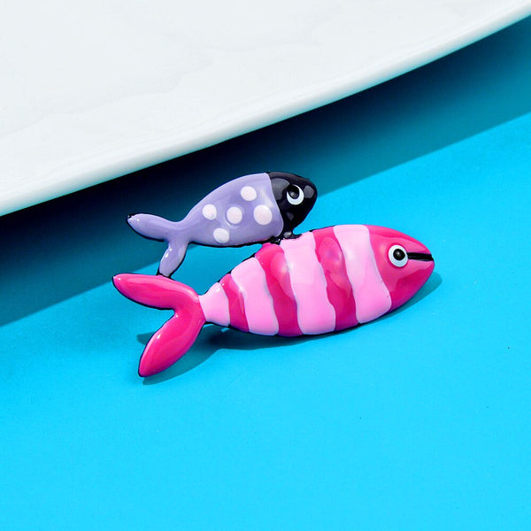Enamel Small Fish Brooch Cartoon