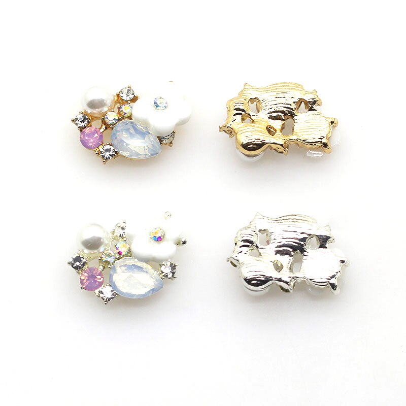 10Pcs Metal Alloy Button For DIY Handwork Decoration Fitting 13mm*18mm Two Color