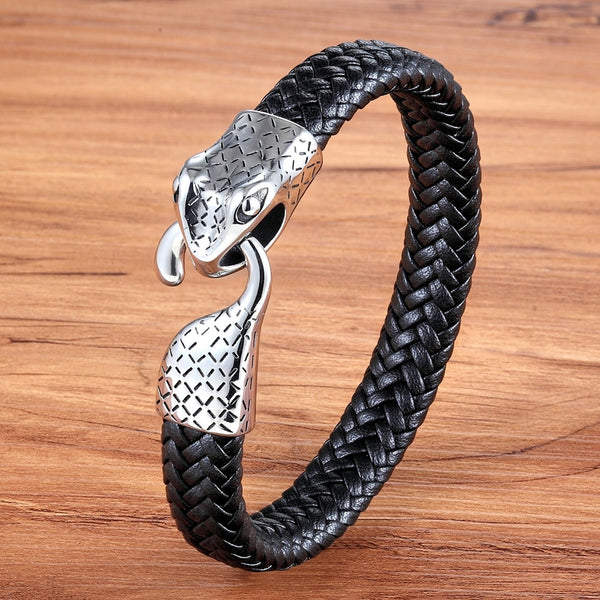 Pulsera de cuero trenzado multicapa hecha a mano de nuevo diseño