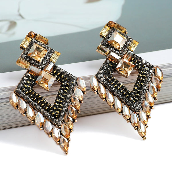 Pendientes de botón con cuentas de joyería gótica con encanto para mujer