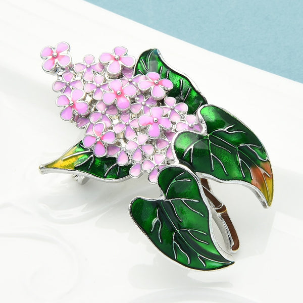 Broches de flores lilas esmaltadas, broche de flores de clavo de 4 colores, para fiestas y oficinas.
