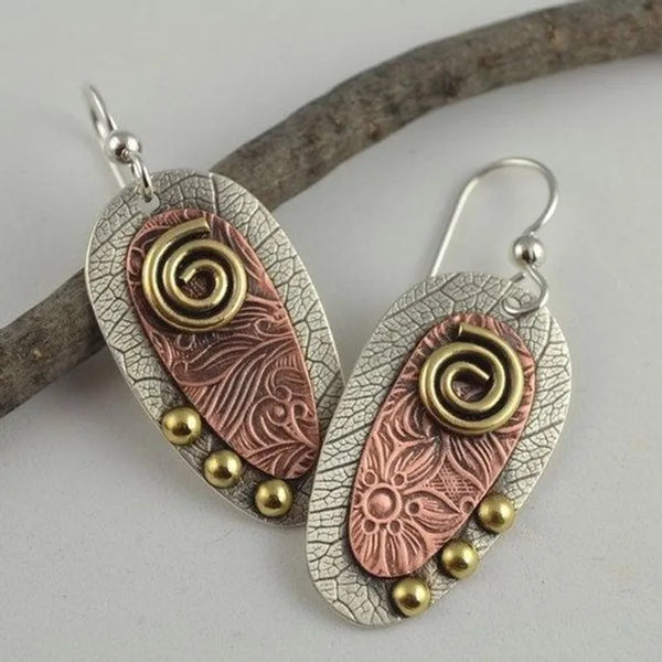 Nuevos pendientes bohemios para mujer, con diseño de hojas y flores, colgantes vintage creativos.