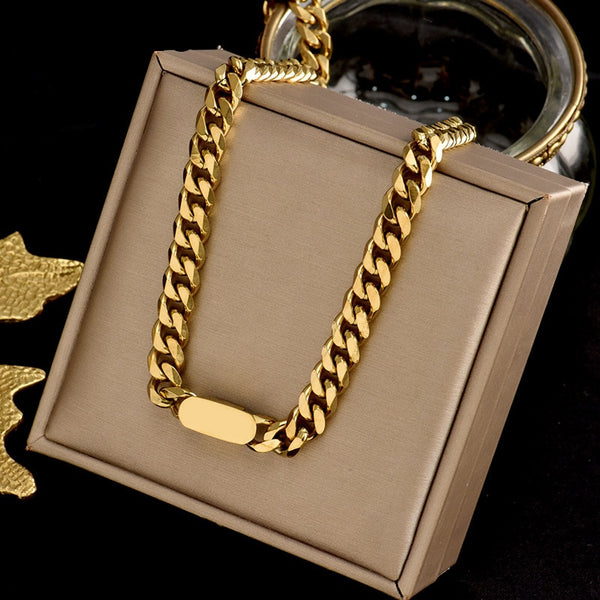 316L Stainless Steel Thick Chain Necklace