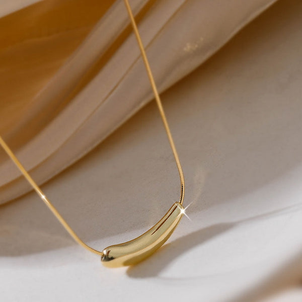 Gargantilla con colgante de cadena de serpiente y hueso, estilo minimalista, informal y moderno, para mujer.