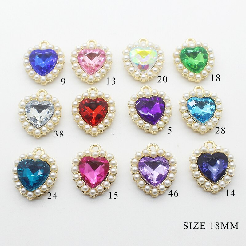 New Metal Heart Pendant Buttons 10Pcs/Lot 18mm