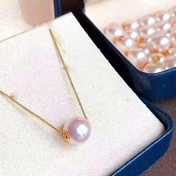 Colgante de perla de oro de 18 quilates de joyería fina