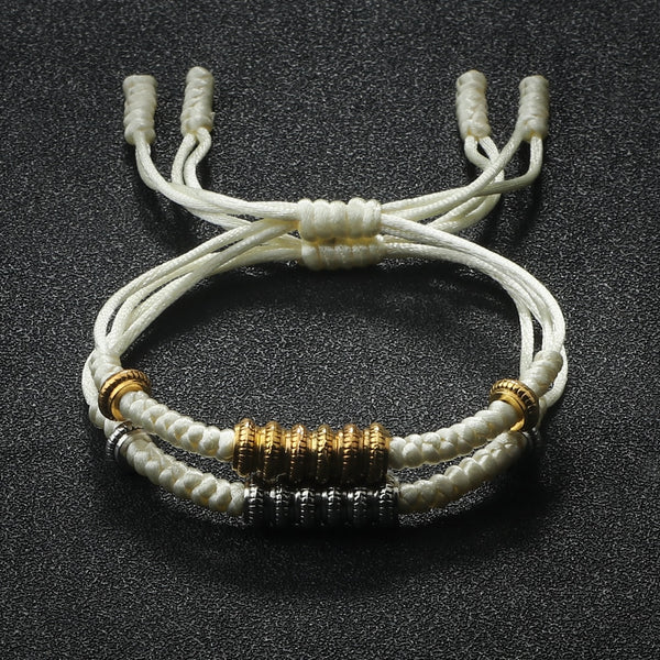 Tibetan Copper Beads Red Rope Braided Bracelet Women Men