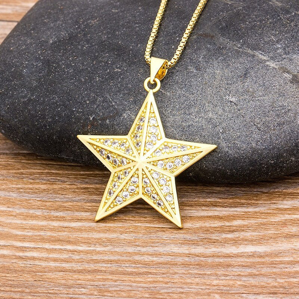 Collar con colgante en forma de estrella para mujer