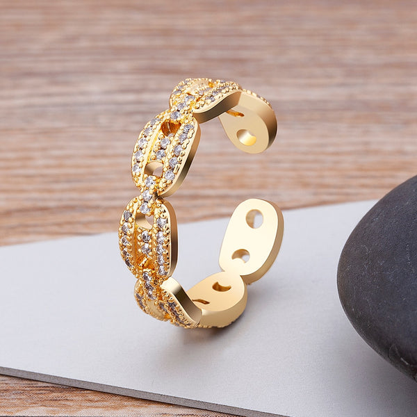 Anillos de nariz de cerdo con circonita de cobre de alta calidad para mujer