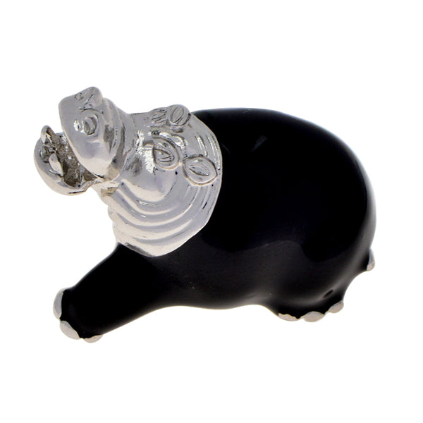 New Fashion Hippo Metal Brooch Pins Cute Animal Enamel Brooches For Women Men